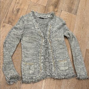J. McLaughlin Cardigan Fringe Sweater